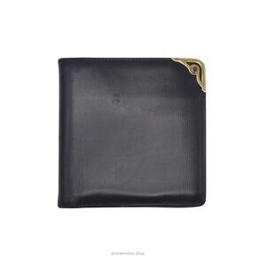 🔴 Cartier Saphir 24K Bifold Wallet - Navy Blue Leather